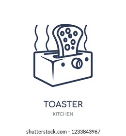 Toaster icon. Toaster linear symbol design from Kitchen collection. Simple outline element vector illustration on white background