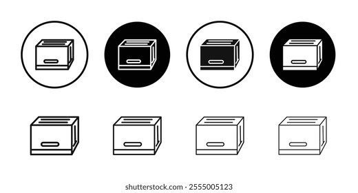 toaster icon logo sign set vector outline