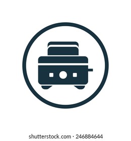 toaster icon on white background 