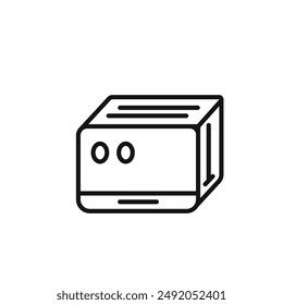 toaster icon outline collection in black and on white background