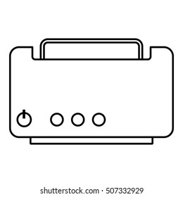 Toaster icon. Outline illustration of toaster vector icon for web