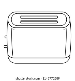 Toaster icon. Outline toaster vector icon for web design isolated on white background