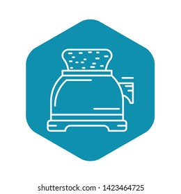 Toaster icon. Outline toaster vector icon for web design isolated on white background