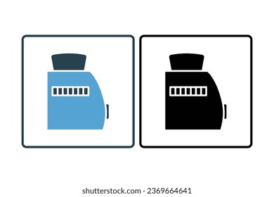 Toaster Icon. Icon related to kitchen tool. Suitable for web site design, app, user interfaces. Solid icon style. Simple vector design editable