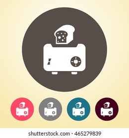 Toaster Icon in round shape.