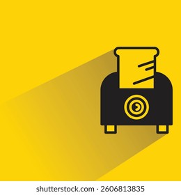 toaster icon with shadow yellow background