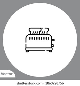 Toaster icon sign vector,Symbol, logo illustration for web and mobile