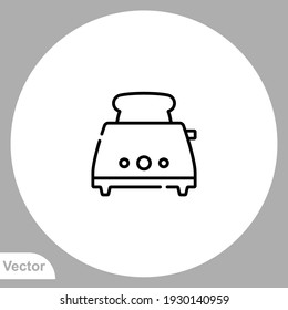 Toaster Icon Sign Vector,Symbol, Logo Illustration For Web And Mobile