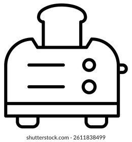 toaster icon Simple outline vector logo