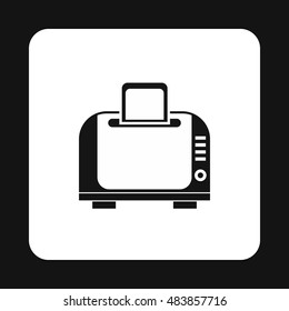 Toaster icon in simple style isolated on white background. Home appliances symbol vector illustration