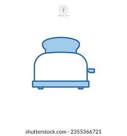 Toaster icon symbol vector illustration isolated on white background