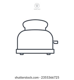 Toaster icon symbol vector illustration isolated on white background