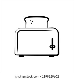 Toaster Icon, Toaster Vector Art Illustration
