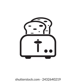 Toaster-Symbol, Toaster-Vektor-Kunst-Illustration