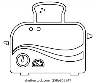 Toaster Icon, Toaster Vector Art Illustration