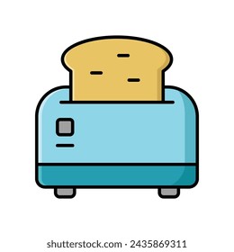 Ilustración de diseño vectorial de icono de tostadora