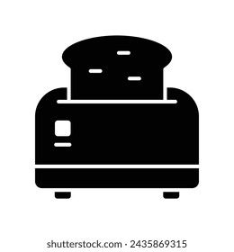Ilustración de diseño vectorial de icono de tostadora