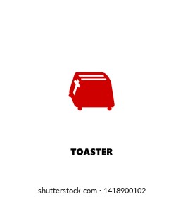 toaster icon. toaster vector design. sign design. red color