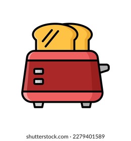 toaster icon vector design template in white background