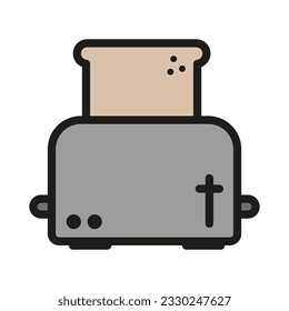 Toaster Icon. Vector illustration. EPS 10.