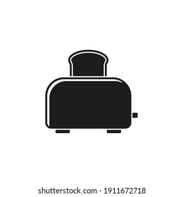 Toaster Icon. Vector Illustration. Flat Design.