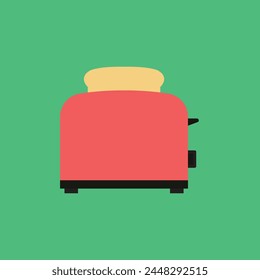 Toaster icon. Vector illustration in flat style.