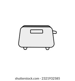 Toaster icon. Vector illustration of a toaster isolated on white background.