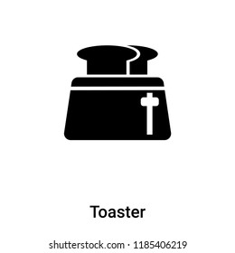 Toaster icon vector isolated on white background, logo concept of Toaster sign on transparent background, filled black symbol