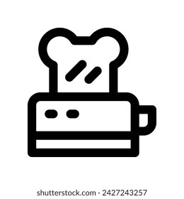 toaster icon. vector line icon for your website, mobile, presentation, and logo design.