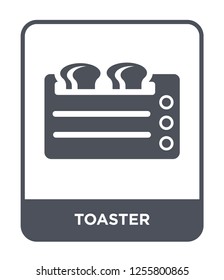 toaster icon vector on white background, toaster trendy filled icons from Kitchen collection, toaster simple element illustration