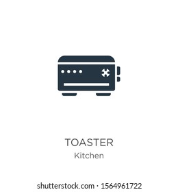 Toaster icon vector. Trendy flat toaster icon from kitchen collection isolated on white background. Vector illustration can be used for web and mobile graphic design, logo, eps10