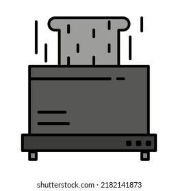 toaster icon for web design. Vector illustration. stock image.
