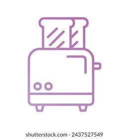 toaster icon with white background vector stock illustration