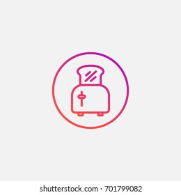 Toaster  icon.gradient illustration isolated vector sign symbol