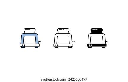 Toaster-Symbole Vektor-Strich-Illustration