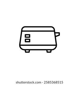 toaster iconVector illustration in black