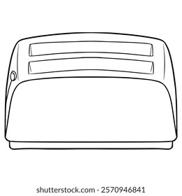 toaster illustration hand drawn outline vector