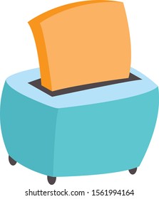 Toaster, illustration, vector on white background.