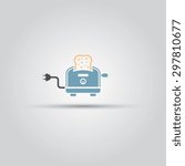 Toaster isolated vector icon, bread, toast