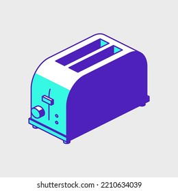 Toaster isometric vector icon illustration