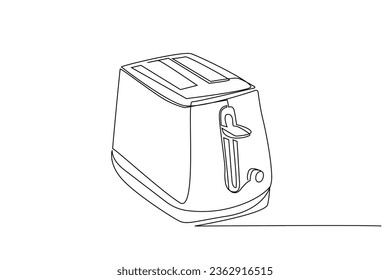 diseño de líneas de objetos de electrodomésticos modernos de tostadora