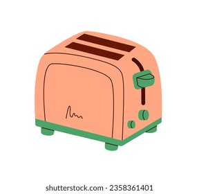 Toaster, kitchen tool. Domestic heat equipment, device.