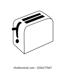 
Toaster line art vector icon.
