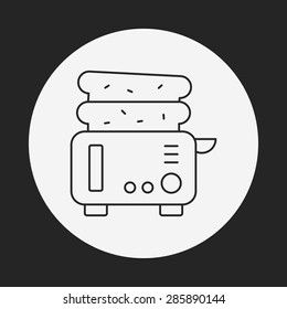 toaster line icon