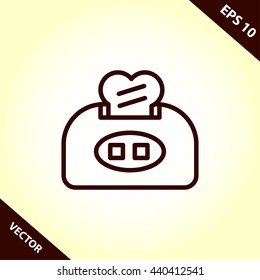 toaster line icon