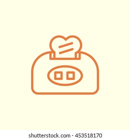 toaster line icon
