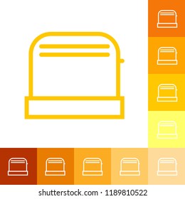 Toaster line icon, filled outline vector sign, linear style pictogram isolated on white. Symbol, logo illustration. Editable stroke. Pixel perfect