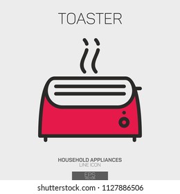 Toaster Line icon two colors