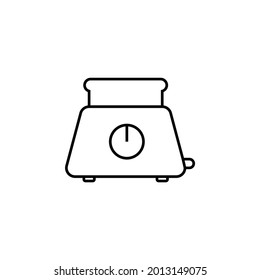 toaster line icon, toaster vector, breakfast illustration