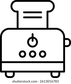 Toaster Line Vector Icon Design